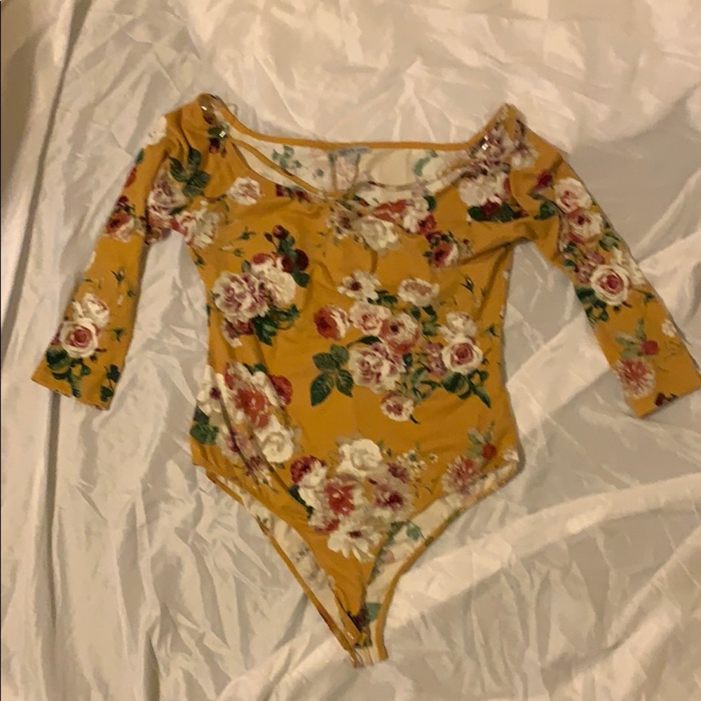 Charlotte russe flower body suit